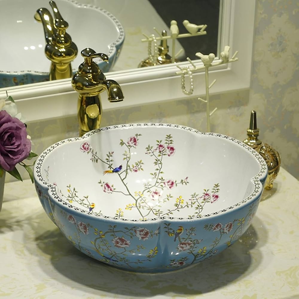 陶磁器 水差し 鳥と花の絵柄 陶磁器 水差し 鳥と花の絵柄